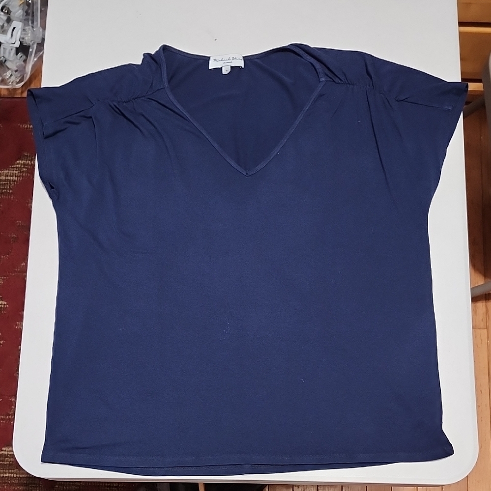 EUC SzM Michael Stars Deep Blue V-Neck Tee (Copy)